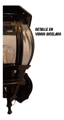 Lámpara De Pared Tipo Farol Para Exteriores Gran Tamaño Estructura