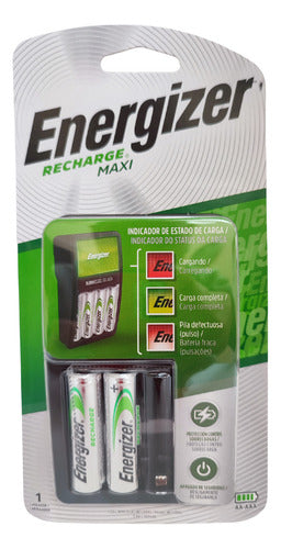 Cargador De Pila Energizer Maxi - +2 Pilas (aa) Entrada 1.2v Salida