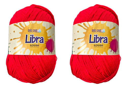 2 Lanas Para Tufting X 1880 Metros Acrílica Rojo