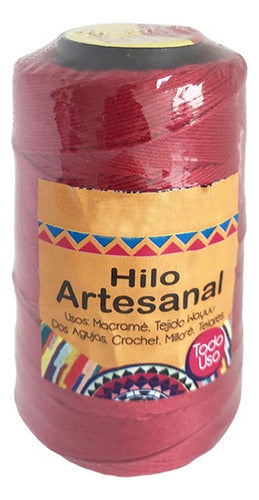 Hilo Artesanal Tejido Macrame Wayuu Telares 2.5mm X 100gr Rojo