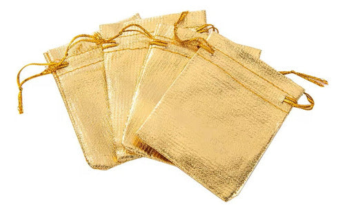 Bolsas Doradas Con Cordon Dulceros Regalo 12 X 9 Cm X200 Und Default Title