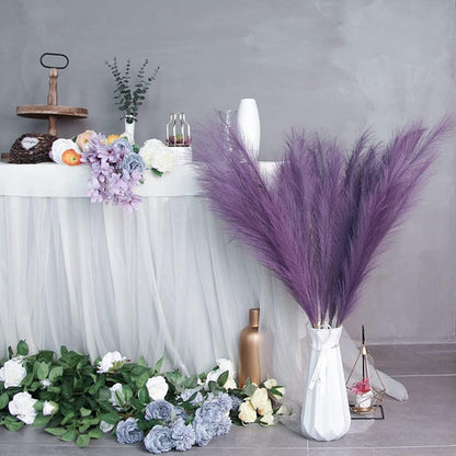 Pampas Decoración 5 Tallos Plantas Artificiales Ramo 80cm