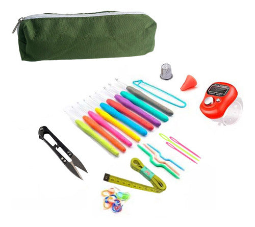 Kit De Crochet Con Accesorios Para Tejer 31 Piezas