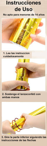 Lanzador Cañon Confeti Grande Confeti Circular  X6 Unidades