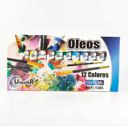 Pintura Oleo Unicolor Original Arte Artistica X 12 Tubos