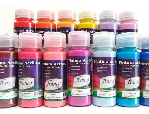 Pintura Acrilica Franco Arte 60ml X20 Unidades