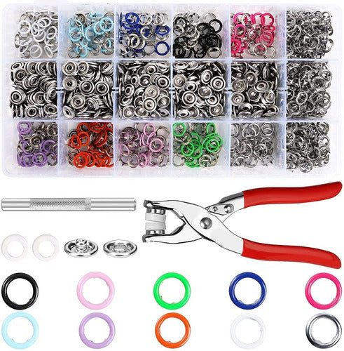 Kit Pinza Alicate Para Broches Metálicos+300 Broches Costura