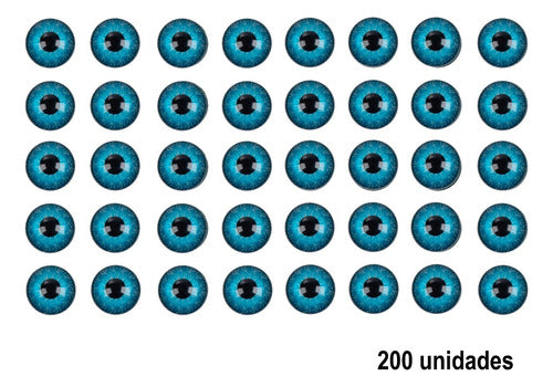 Ojos Para Muñecos De Plástico 12mm Muñequería  X200unidades