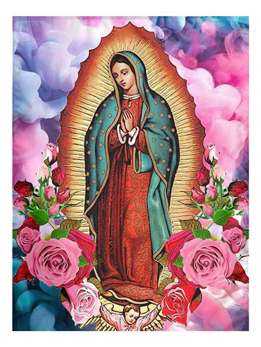 Kit Pintura Diamantes 5d Guadalupe Para Bricolaje 40x30cm