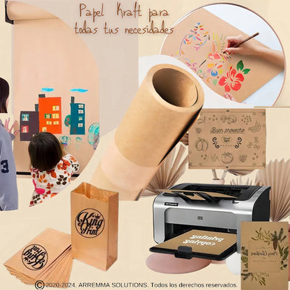 Papel Kraft Rollo Ancho 40cm X 200m 60gr Embalaje 15pulgadas