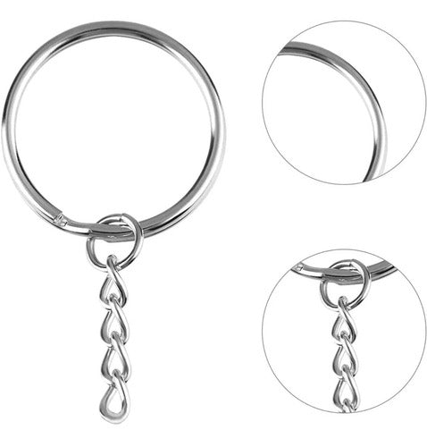 Llavero Argolla Con Cadena X 100 Und