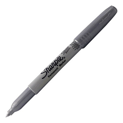 Marcador Sharpie Fine Metal Plata Caja X6 Unidades