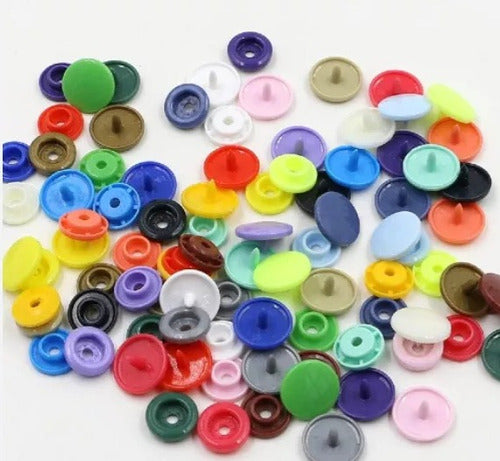 1000 Broches Plásticos 11mm A Presión Para Ropa Colores