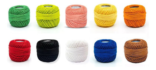 Hilo Argelino Para Bordar Perle Molino Caja Surtida X 10und Verde