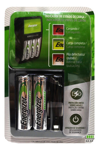 Cargador De Pila Energizer Maxi - +2 Pilas (aa) Entrada 1.2v Salida