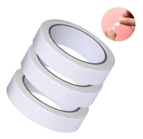 3 Cintas Adhesiva Doble Cara 20mm X10mts Papeleria Scrapbook Default Title