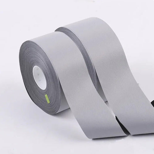 Cinta Reflectiva Gris Para Confeccion 5 Cms X10 Metros