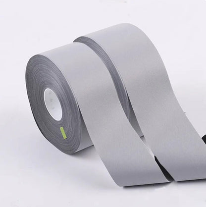 Cinta Reflectiva Gris Para Confeccion 5 Cms X10 Metros