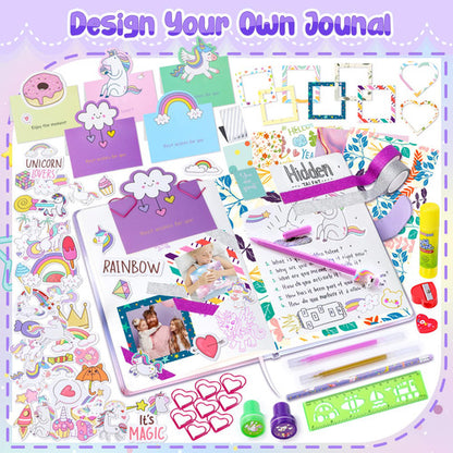 Kit Diario Unicornio Niñas Regalo Edad 6-12 Años X93 Piezas