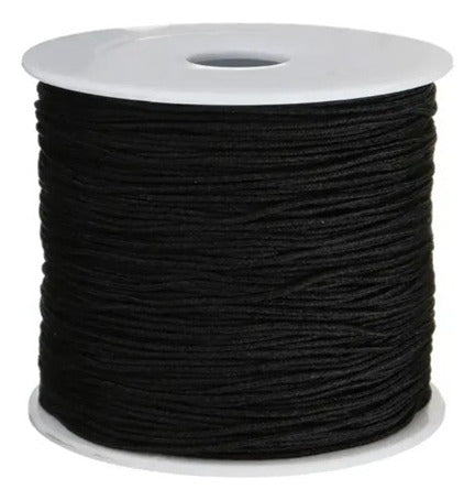 Hilo Chino Para Bisuteria Manillas 0.8 Mm X Rollo 100metros Negro