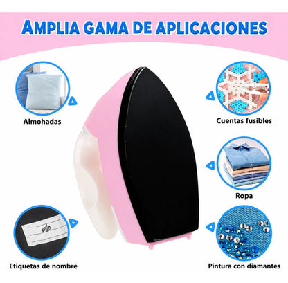 Mini Plancha Para Transferencia Termica Manualidades Parches Rosa 110v