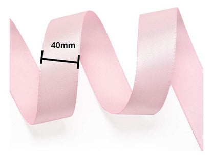 Rollo De Cinta Satin Doble Raso Para Moños 40mm X 28 Metros