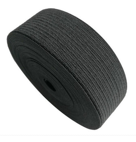 Elástico Resorte Caucho Negro De 8cm X50 Metros 1 Kilo