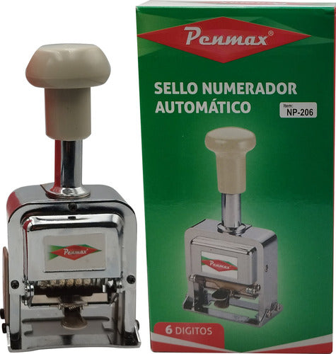 Numerador Automático Metálico 6 Digitos (penmax) Color Del Exterior Plateado Default Title