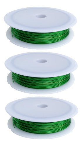 Rollo Alambre Acero Color Oro 50 Metros De Cal 0.4mm. 3und
