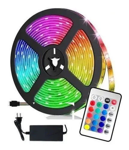 Cinta Led Ibek 5m Rgb Multicolor Con Control Dimeable Ip64