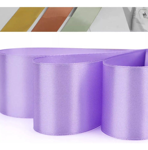 Rollo Cinta Satin Para Decoracion Ancho 4 Cm X 55 Metros