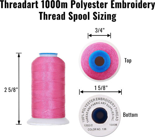 Hilo Para Bordar En Maquina Bordadora Tubino 2500 Yds