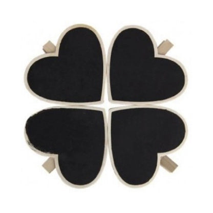 Ganchos De Madera Pizarra Pequeños Decoracion 4 Und