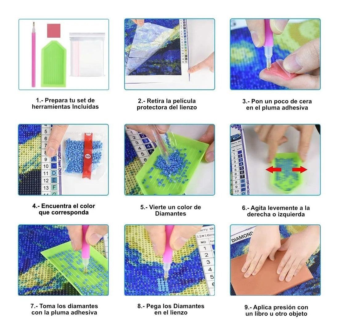 Kit Pintura De Diamantes 5d Para Bricolaje 40x30 Cm