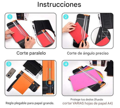 Guillotina Cortadora A4 Rotativa Precisa Y Portatil Escolar
