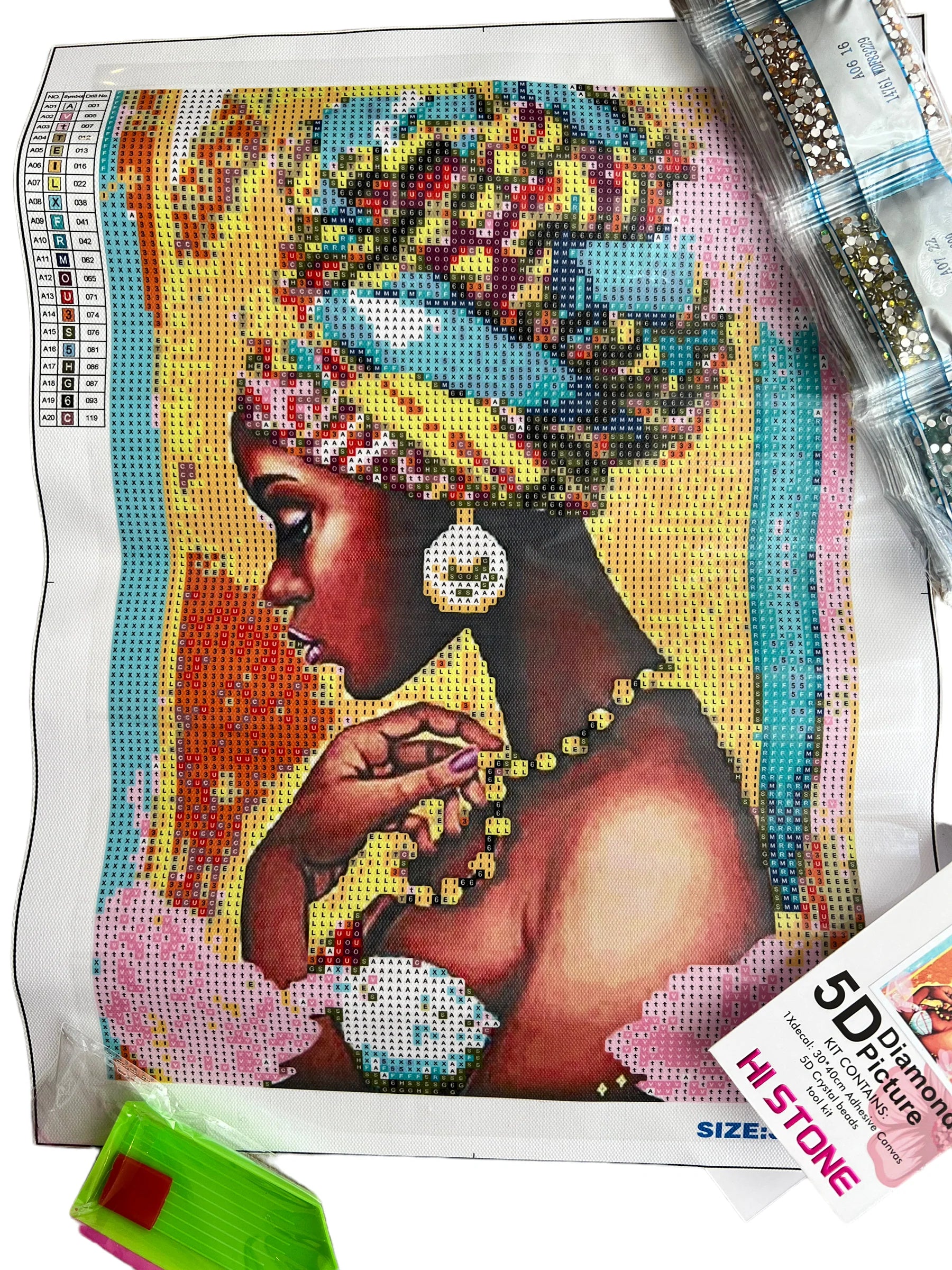 Kit Pintura De Diamantes 5d Para Bricolaje 40x30 Cm