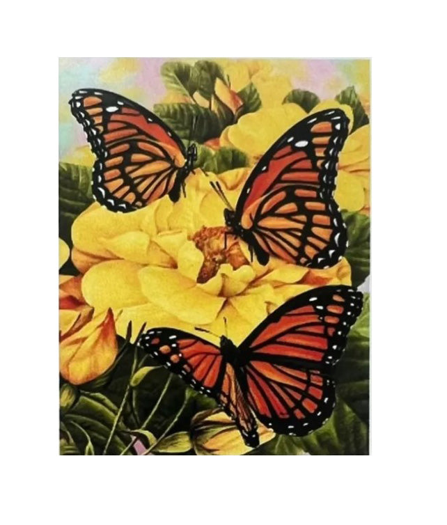 Kit Pintura De Diamantes 5d Para Bricolaje 40x30 Cm Mariposas
