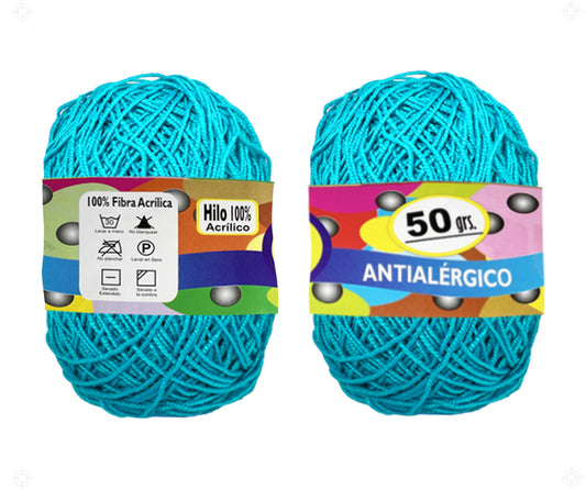 Hilo Crochet Carmencita 100% Acrilico 50grs 2mm X 2 Und