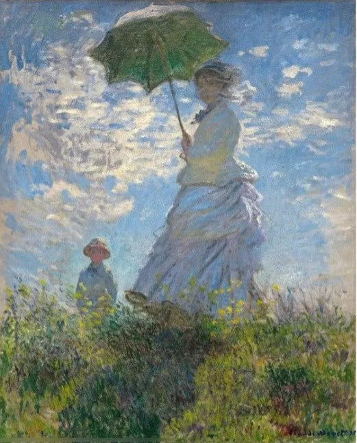 Kit Pintura De Diamantes 5d Para Bricolaje 40x30 Cm Mujer con Sombrilla Monet