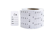 1000 Etiquetas Ropa En Papel Para Plastiflecha 3.5cmx6.5cm