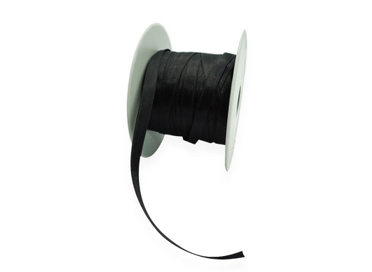 Cinta Raso De 7mm X50 yds Confección Moños Empaque Negro
