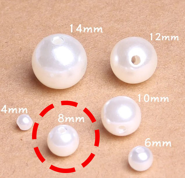 Perlas En Abs Para Pulseras Joyas Collares 8mm