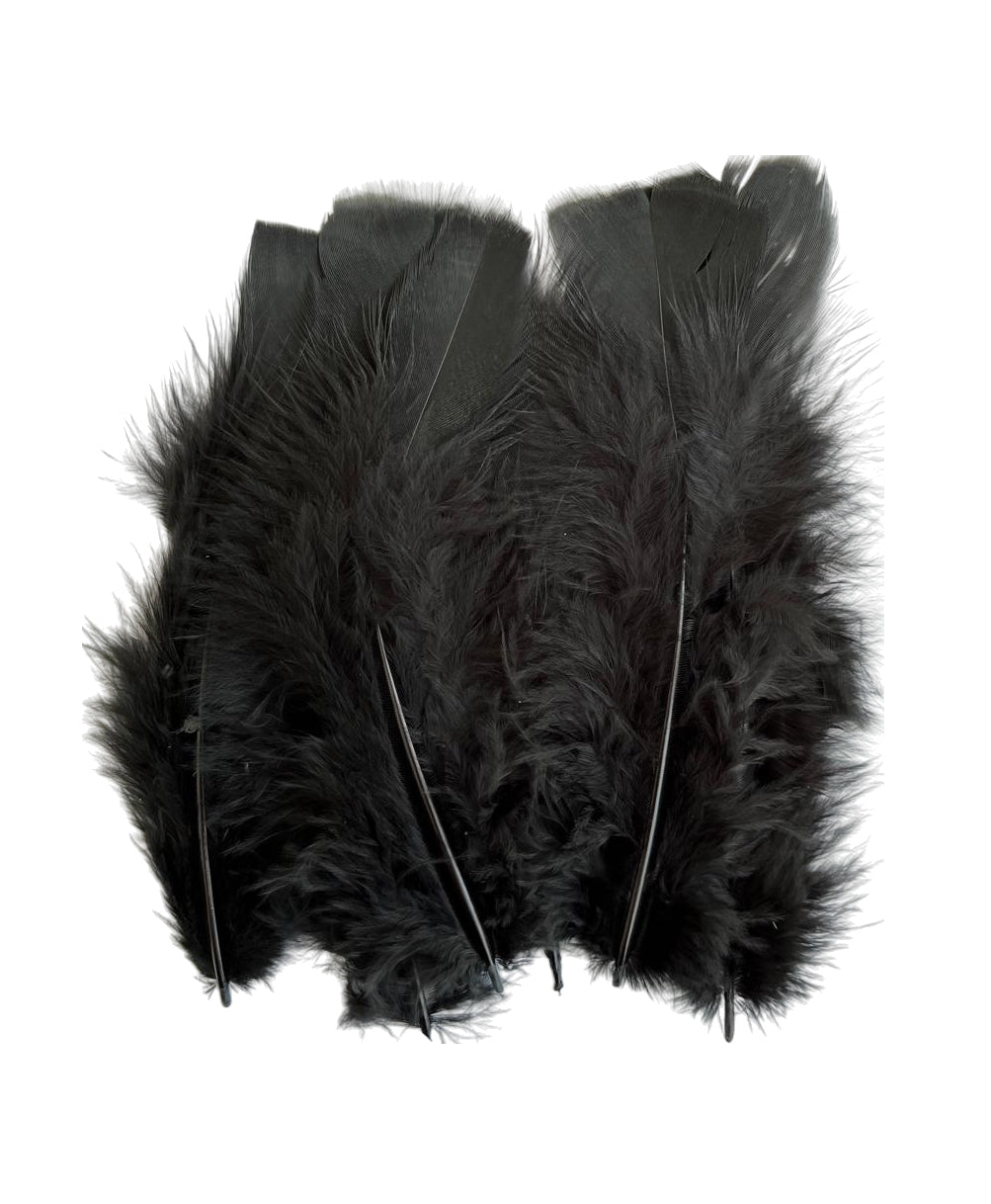 Plumas Para Decoración Paquete 50 Unidades Negro