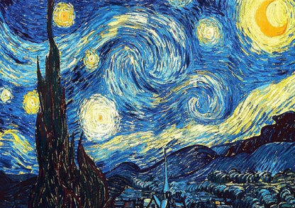 Kit Pintura De Diamantes 5d Para Bricolaje 40x30 Cm Noche Estrellada Van Gogh