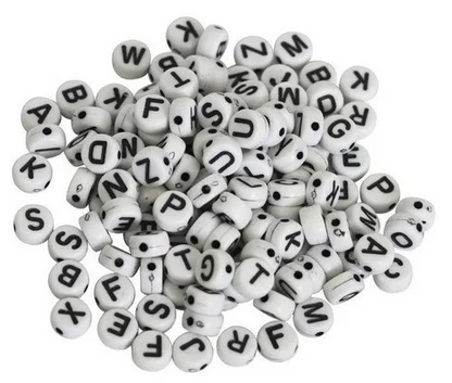 Letras De Acrílico Cuentas Para Bisutería Pulseras Collares